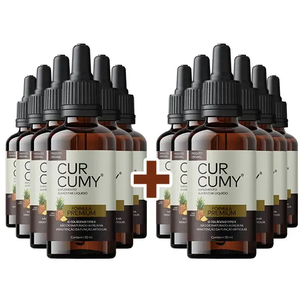 12 frascos do curcumy original em gotas de 130 ml em oferta