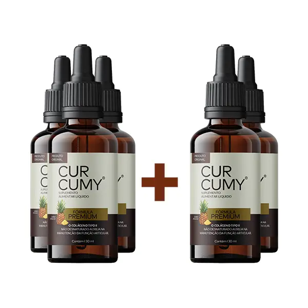 5 frascos do curcumy original em gotas de 130 ml em oferta